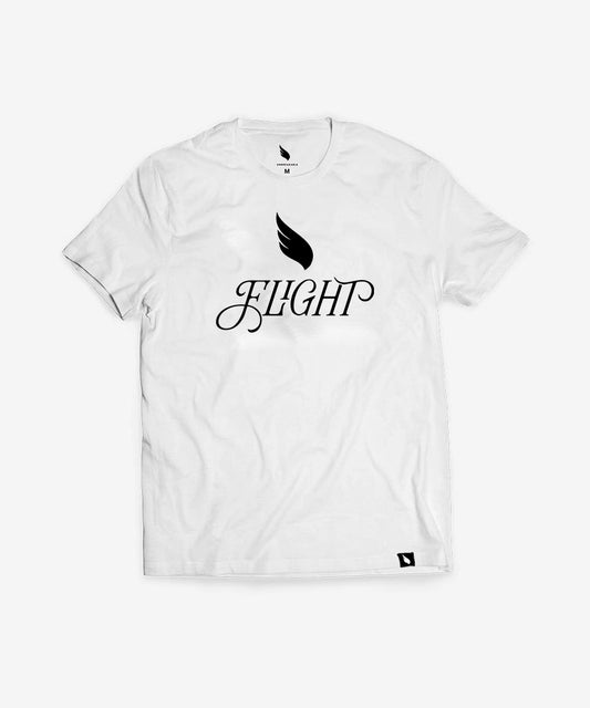 White Logo Tee